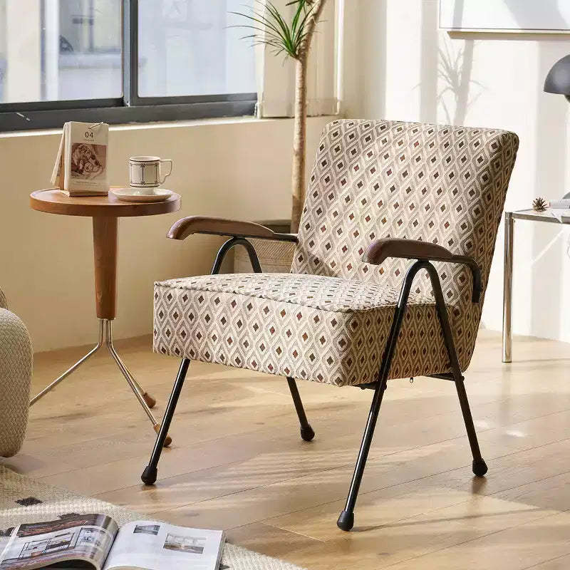 GDFStudio Teeri Modern Upholstered Armchair with Metal Legs and Thick Cushion