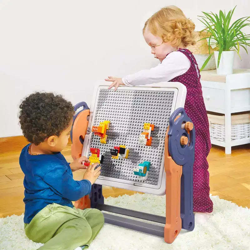 Foldable Toddler Easel, Building Block Table, Water Table Kitchen Table, Dry Erase Board Magnetic Whiteboard, Kids Art Easel
