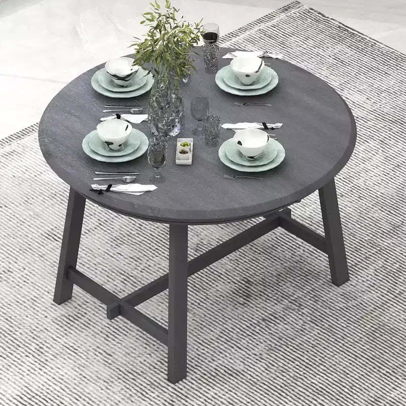 Whisen Round Extendable Wood Dining Table