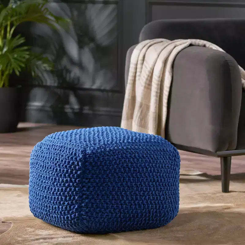 Christopher Knight Home Pim Modern Cotton Knit Square Pouf