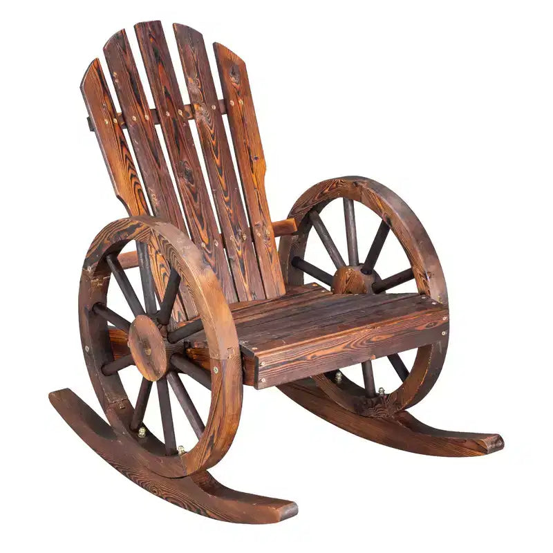 Karl Home | Wagon-inspired Solid Wood Outdoor Rocking Chair