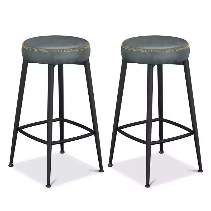 Dyonery 26.3 H Bar Stools Set of 2/4,Faux Leather Counter Height Bar Stools,Modern Backless/Back Counter Stools for Kitchen Island,Home Bar