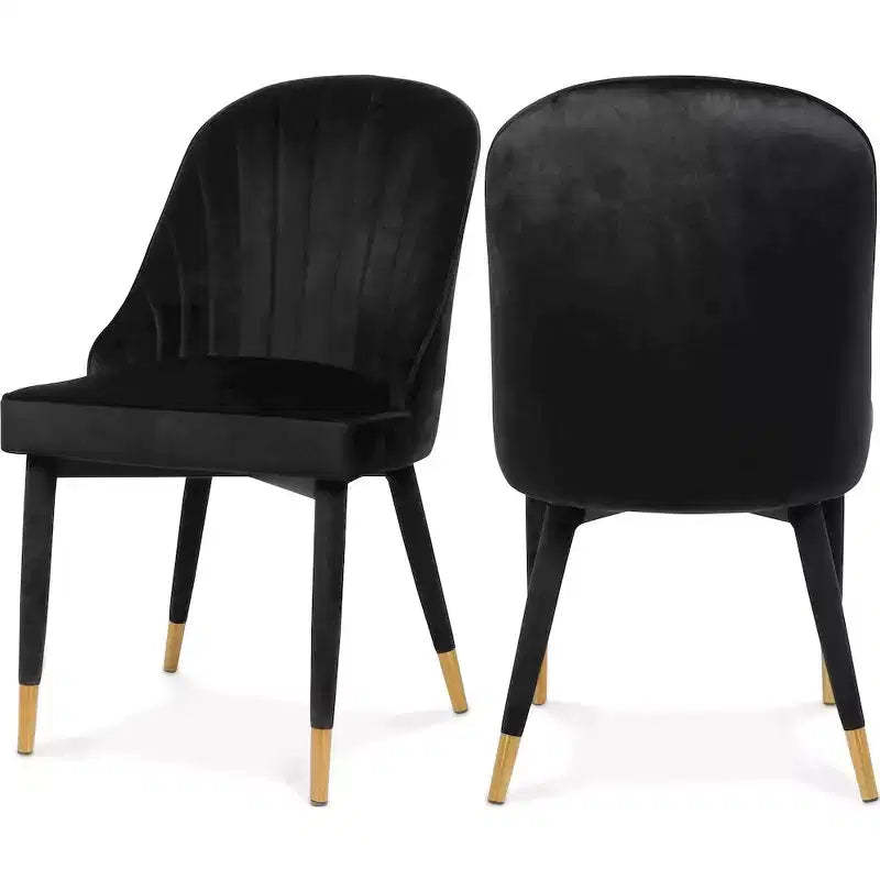 Meridian Furniture,Belle Velvet Dining Chair, Set of 2