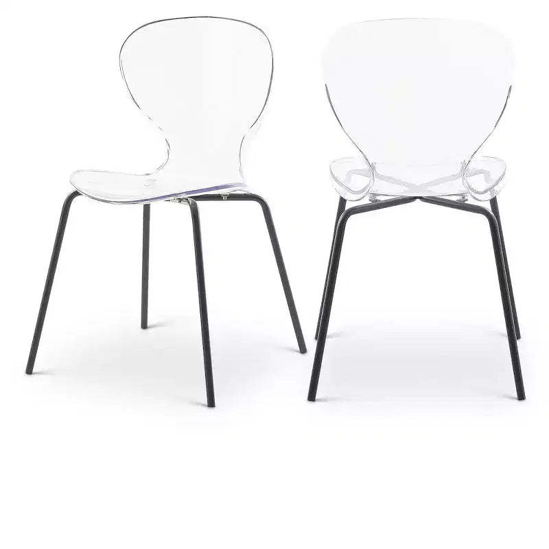 Meridian Furniture,Clarion Matte Black Dining Chair, Set of 2
