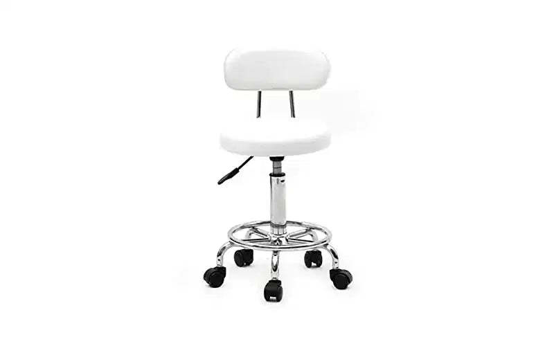 34 Swivel Bar Stool - 360 Rotating Chrome Stool with PU Leather Seat for Salon, Kitchen & Home Deco