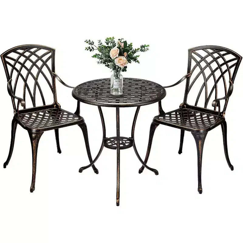 Acekool 47 Round Dining Table for 4-6 - Wooden Family Kitchen Table with Adjustable Feet