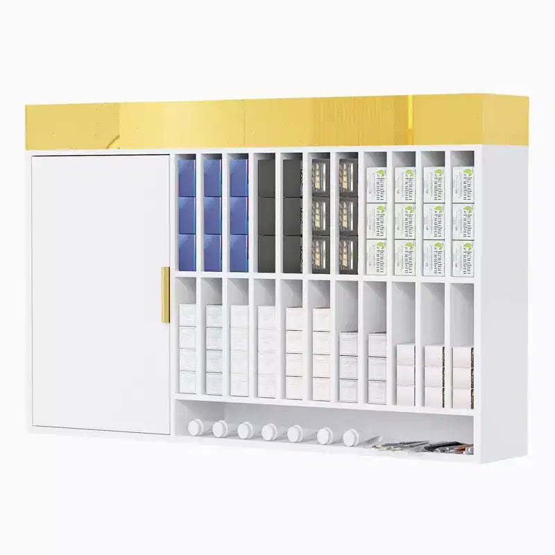 Wall Mounted Hair Color Organizer Rack Cabinet Station