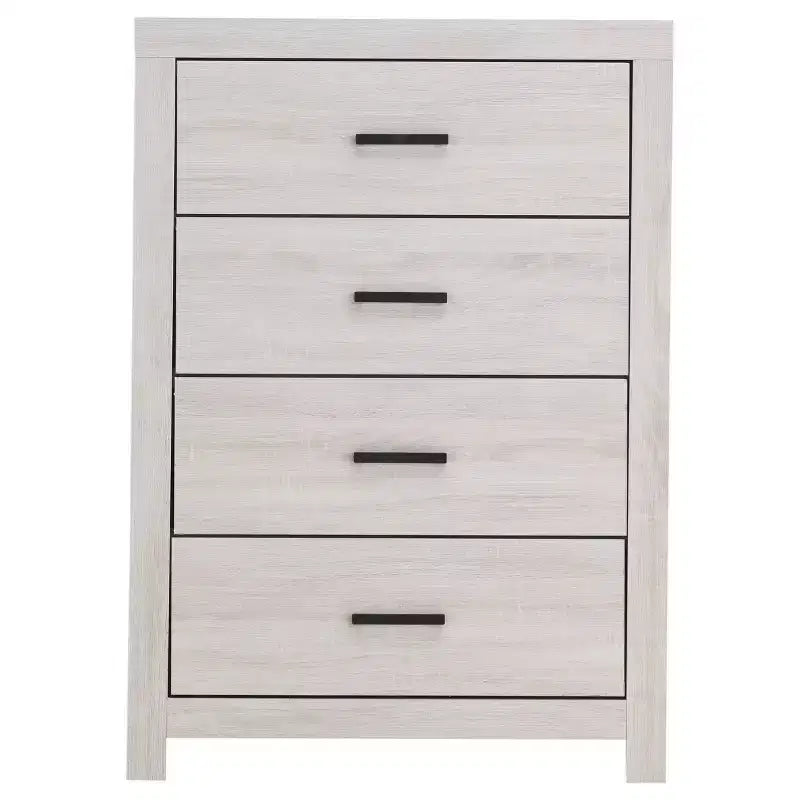 Okak 4-Drawer Dresser 32 Wide Coastal Style Storage Chest with Easy-Glide Drawers, Maximized Surface for Decor, Versatile Bedroom Organizer