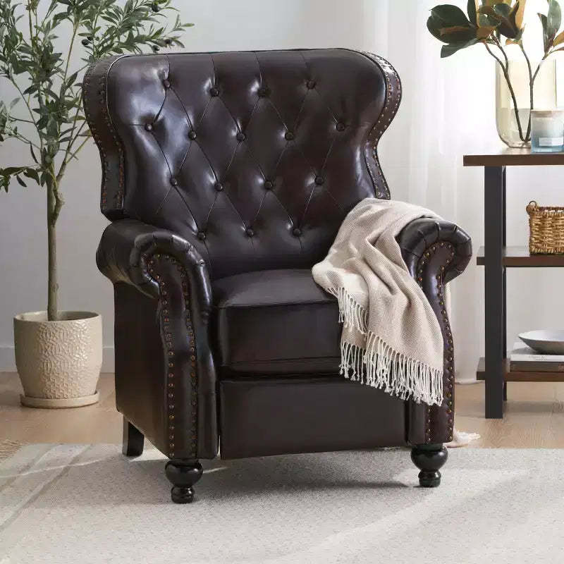 Christopher Knight Home Walder Contemporary Upholstered Tufted Pushback Recliner