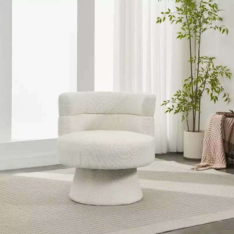 Christopher Knight Home Valhein Contemporary 360 Swivel Boucle Upholstered Chair