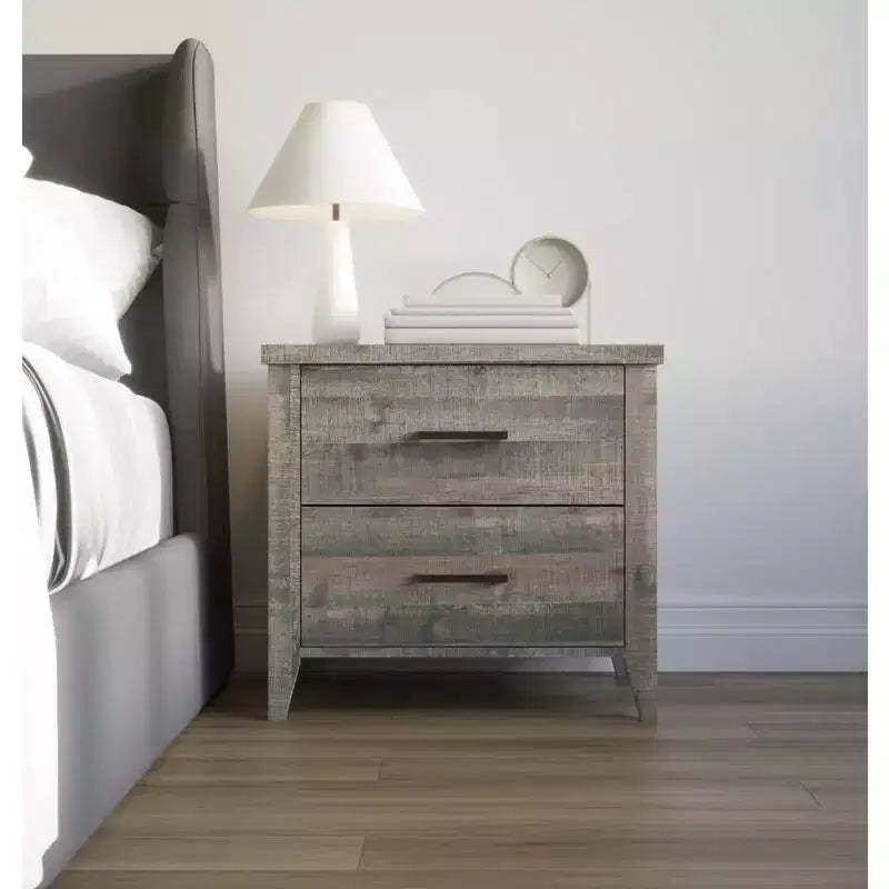 Home Design Derby 2 Drawer Nightstand, Brown