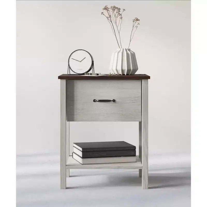 Home Design Sana Nightstand, White Oak