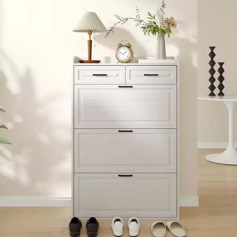 Shoe Cabinet with 3 Flip Drawers and 2 Drawers, Shoe Cabinet Storage for Entryway