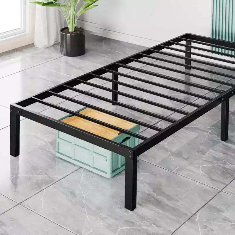 Heavy Duty Metal Bed Frame with Steel Slat Support  No Box Spring Needed, 12 Underbed Storage, Quick Assembly, 300 lb Capacity (Twin)