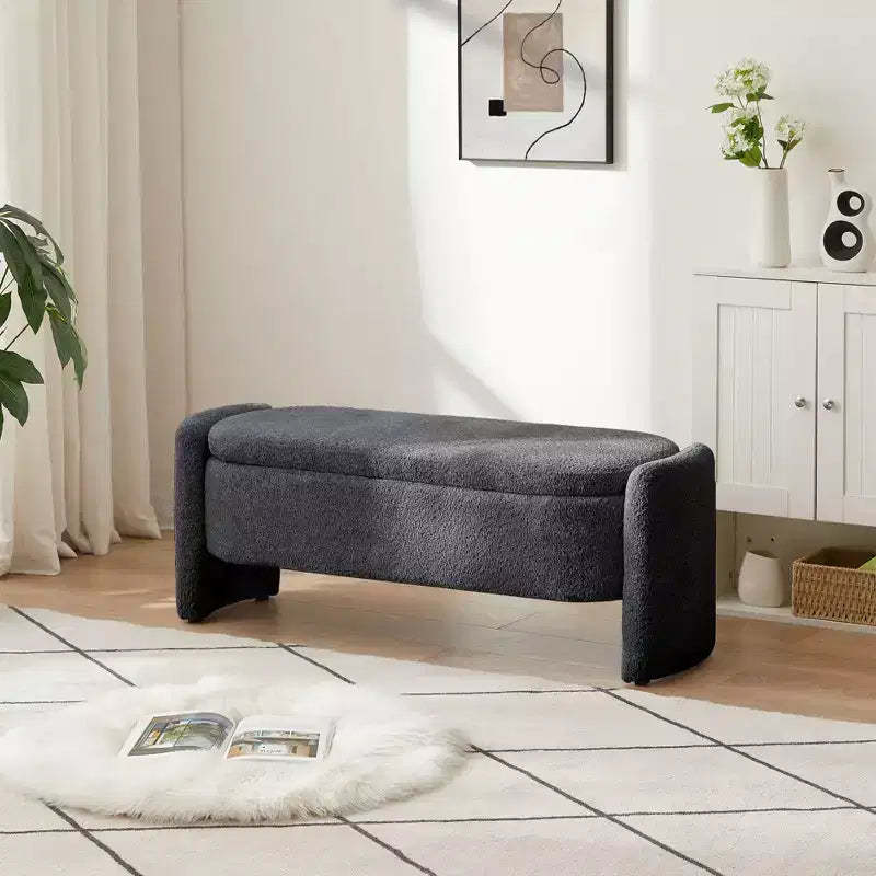 TUYOHW Large Versatile Storage Ottoman Bench: Spacious, Durable, and Stylish for Any Room, Gray