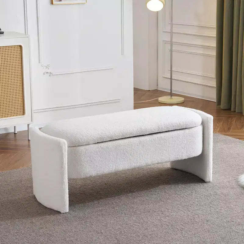 TUYOHW Large Versatile Storage Ottoman Bench: Spacious, Durable, and Stylish for Any Room, Beige