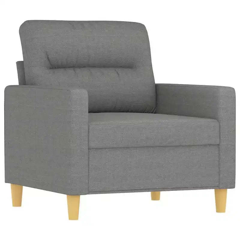 vidaXL Modern Fabric Sofa Chair in Dark Gray - Comfortable Seating with Padded Armrests, Back Pillow and Durable Metal Frame