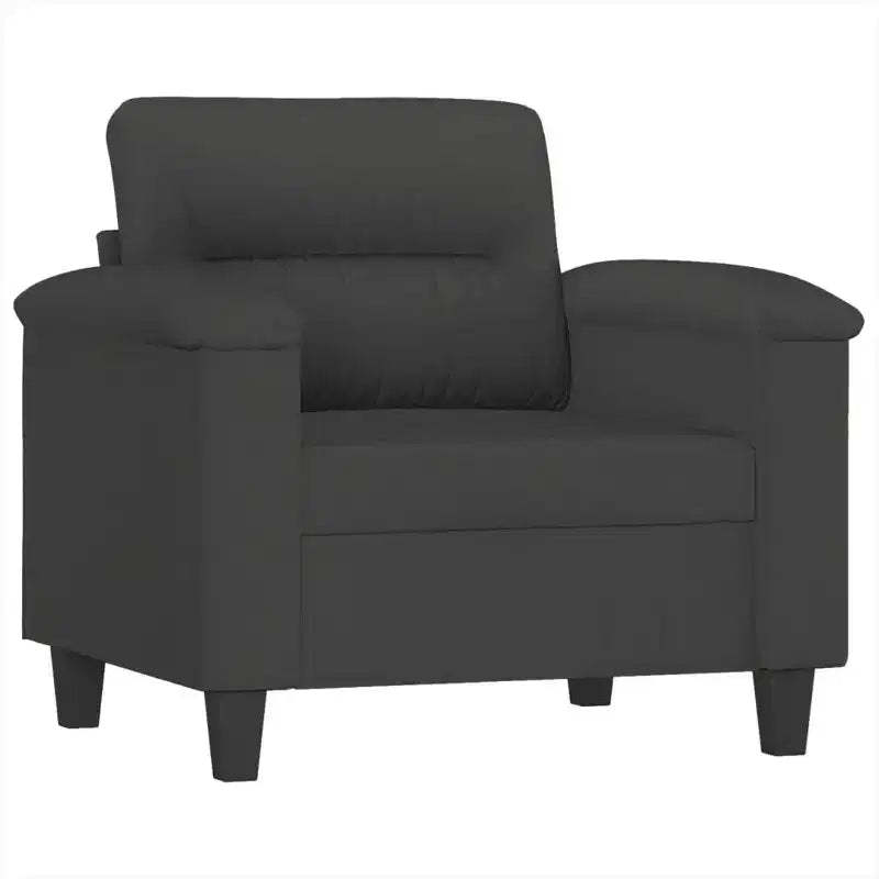 vidaXL Sofa Chair Light Gray Microfiber fabric, metal, plywood Compact