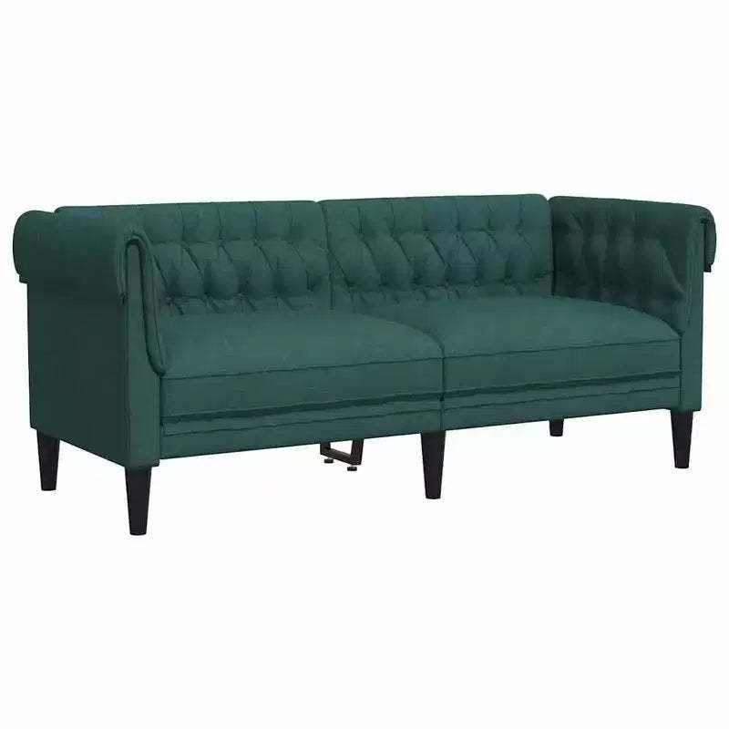 vidaXL Chesterfield Sofa Chair Upholstered Settee Living Room Furniture Fabric - Brown Sofa