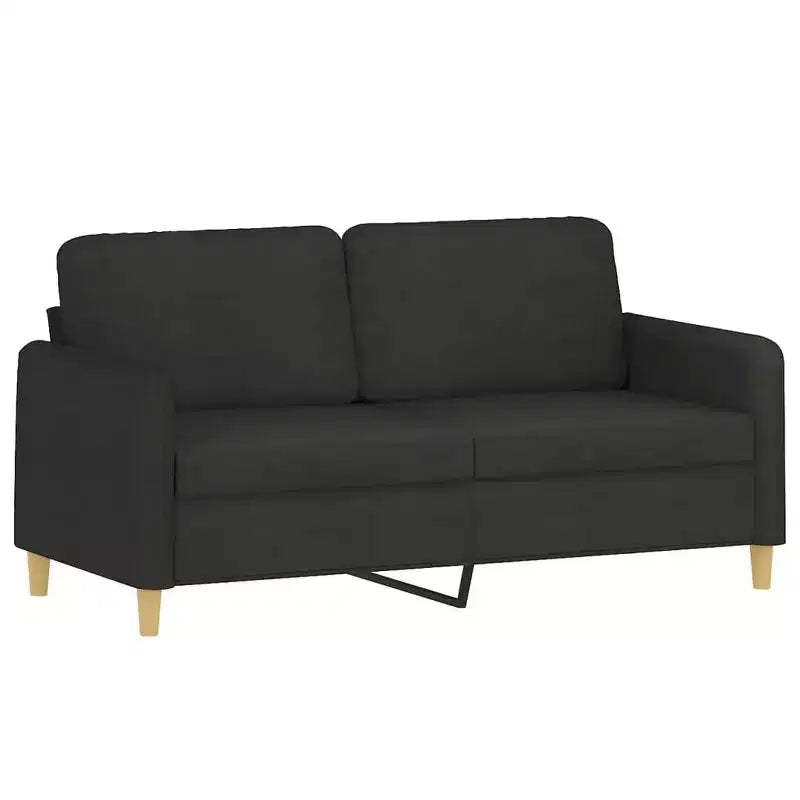 vidaXL 2-Seater Sofa Black 55.1 Fabric