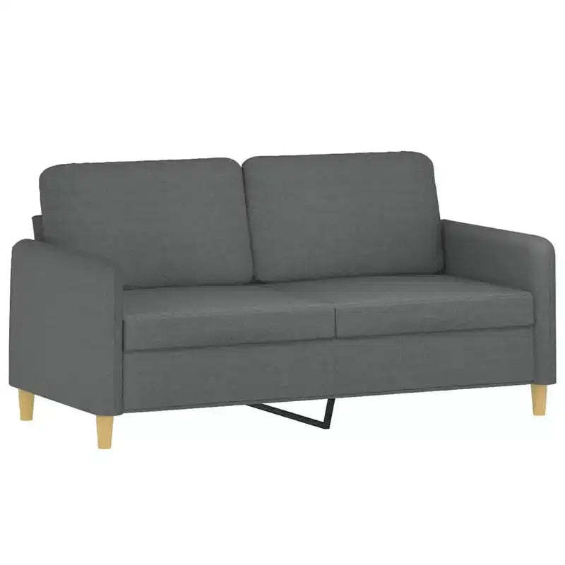 vidaXL 2-Seater Sofa Dark Gray 55.1 Fabric