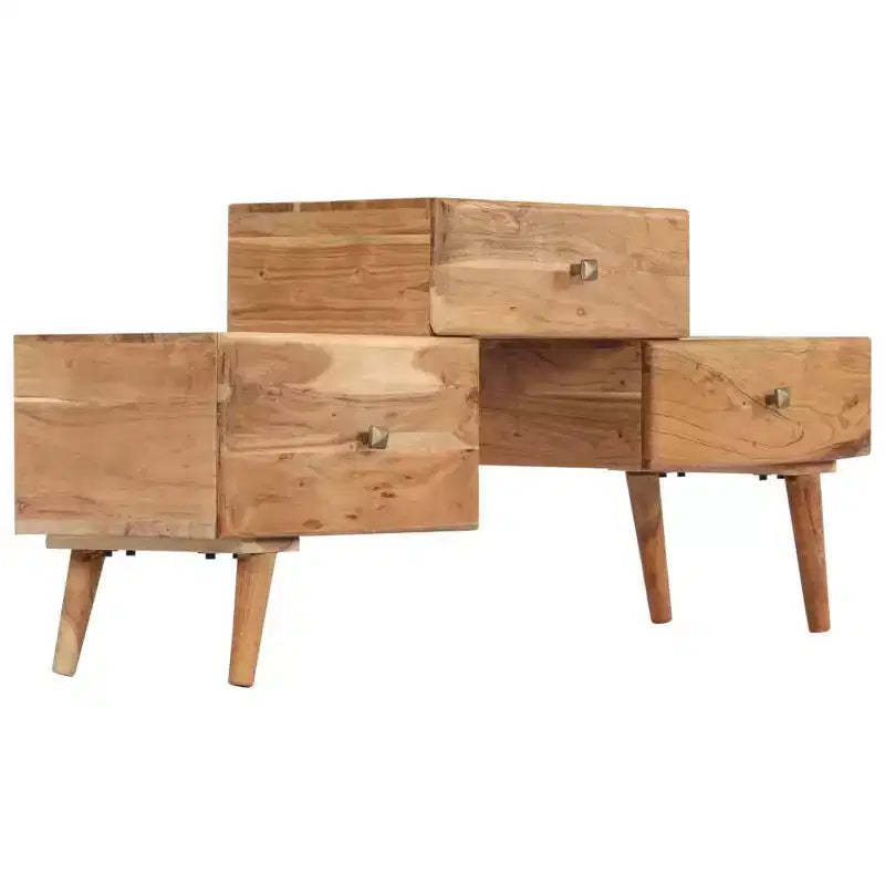 vidaXL TV Stand Honey Solid acacia wood Medium TV Stand Rectangular