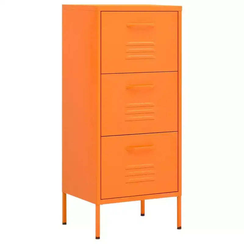 vidaXL Storage Cabinet Steel Medium Adjustable Feet - Orange