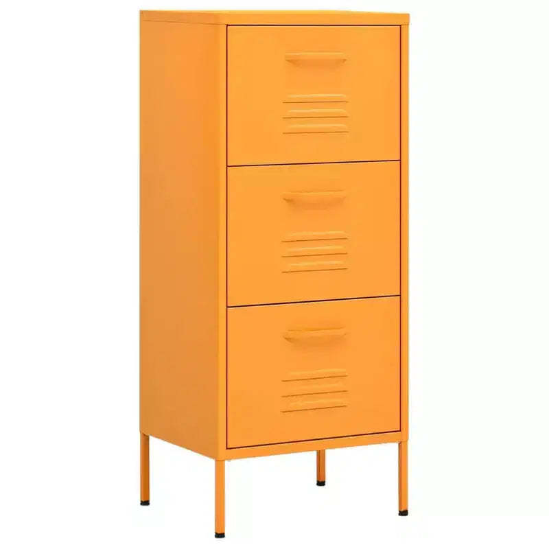 vidaXL Storage Cabinet Mustard Yellow 16.7x13.8x40 Steel