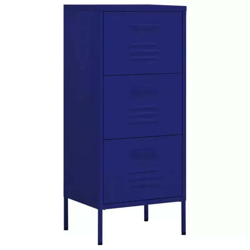 vidaXL Storage Cabinet Navy Blue Steel Medium Adjustable Feet - Navy Blue