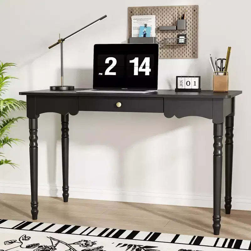 Famapy Writing Desk with Unique Drawer Design,Functional Home Office & Study Table,Black