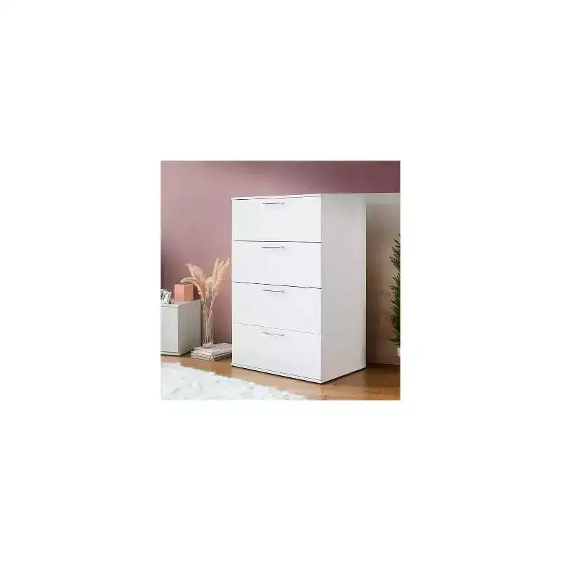 HomeStock Bliss Glossy Four-Drawer Jumbo Chest