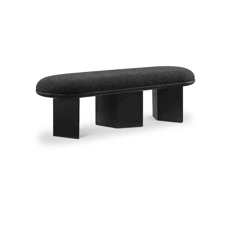 Meridian Furniture,Wilshire Boucle Fabric Bench