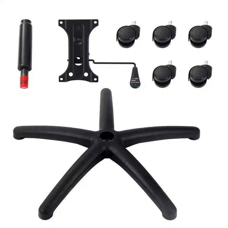 VEVOR Office Chair Base Replacement, 28, 2500 lbs Static Load, Heavy Duty Universal Computer Desk Chair Stool Base Part with 5 Casters, Black