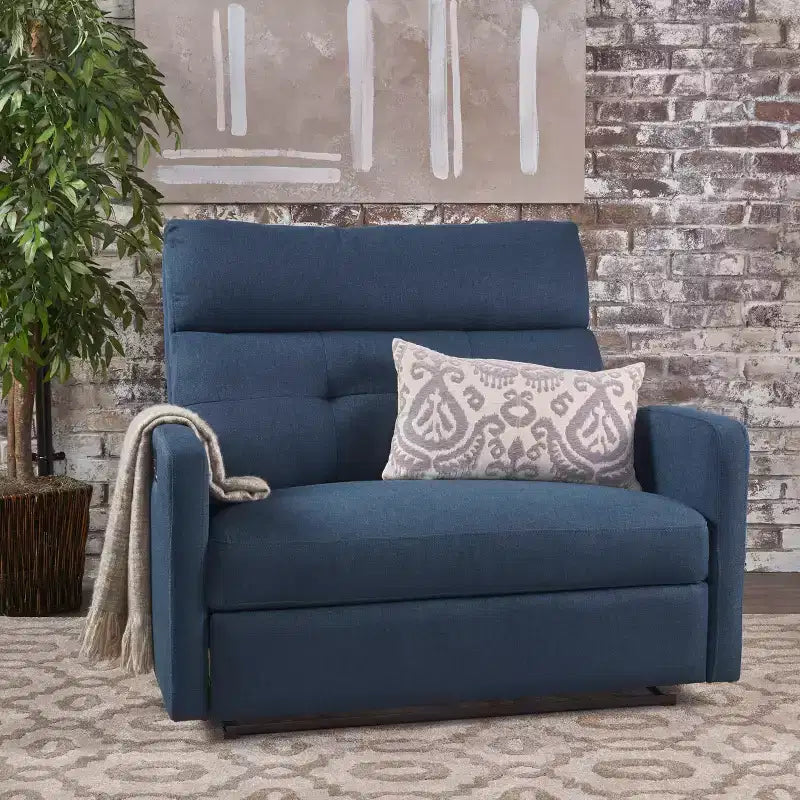 GDFStudio Alma Contemporary Upholstered Tufted Loveseat Recliner