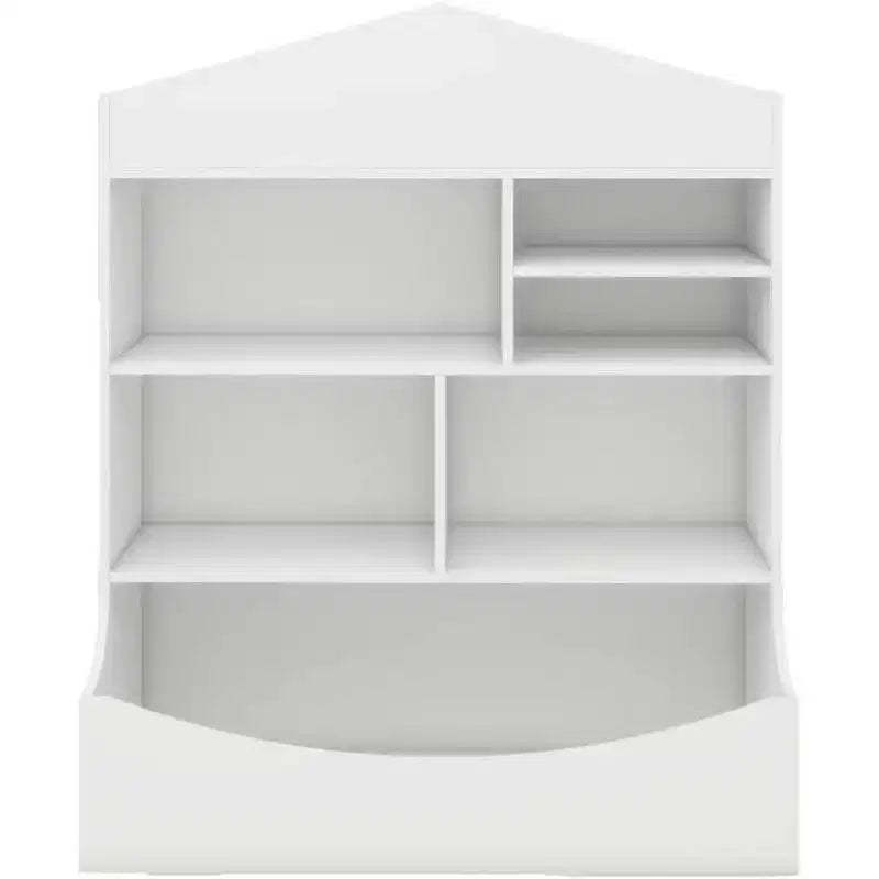 Kids Bookshelf and Toy Organizer, Versatility Bookcase Toddlers Playhouse Cabinet Shelf for Playroom Nursery Kids Room, White