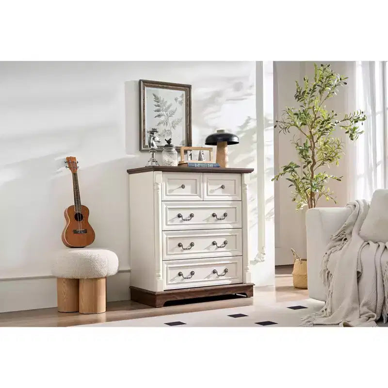 Okak Rustic 5/6/7 Drawers Dresser for Bedroom, Wooden Chest of Drawers, Dressers for Kids Room, Living Room, Entry Hallway