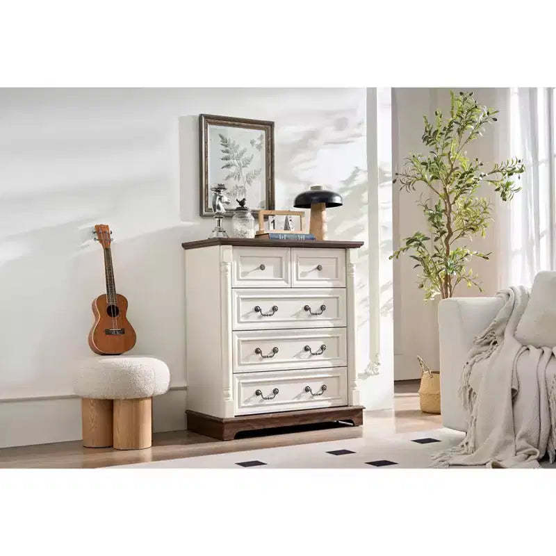 Okak Rustic 5/6/7 Drawers Dresser for Bedroom, Wooden Chest of Drawers, Dressers for Kids Room, Living Room, Entry Hallway