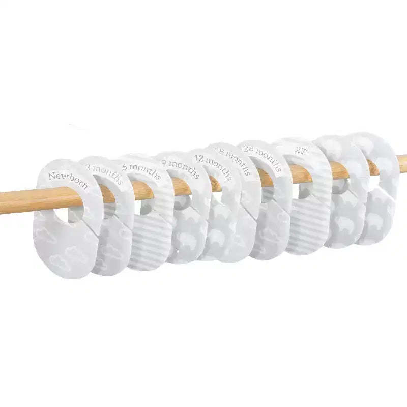 The Peanutshell 10-Pack Grey Nursery Closet Organizer Dividers