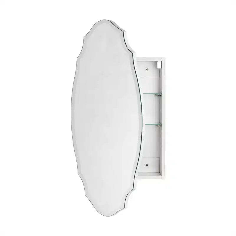 TEHOME 20 in. W x 30 in. H Novelty/Specialty Irregular Arched Frameless Beveled Surface Mounted Medicine Cabinet with Mirror