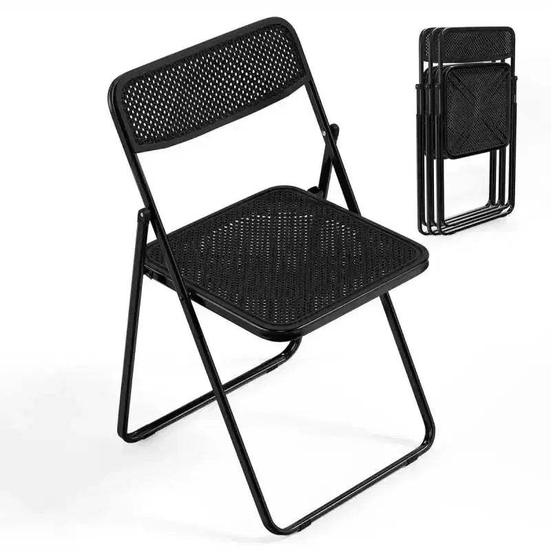 Karl Home | Black Plastic Folding Chair (Set of 4)