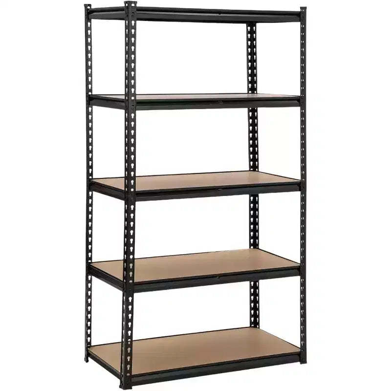 Acekool 5-Tier Heavy Duty Garage Storage Shelves, Adjustable Metal Utility Rack, Load Capacity 3850 lbs, 48 L x 18 W x 73 H, Black
