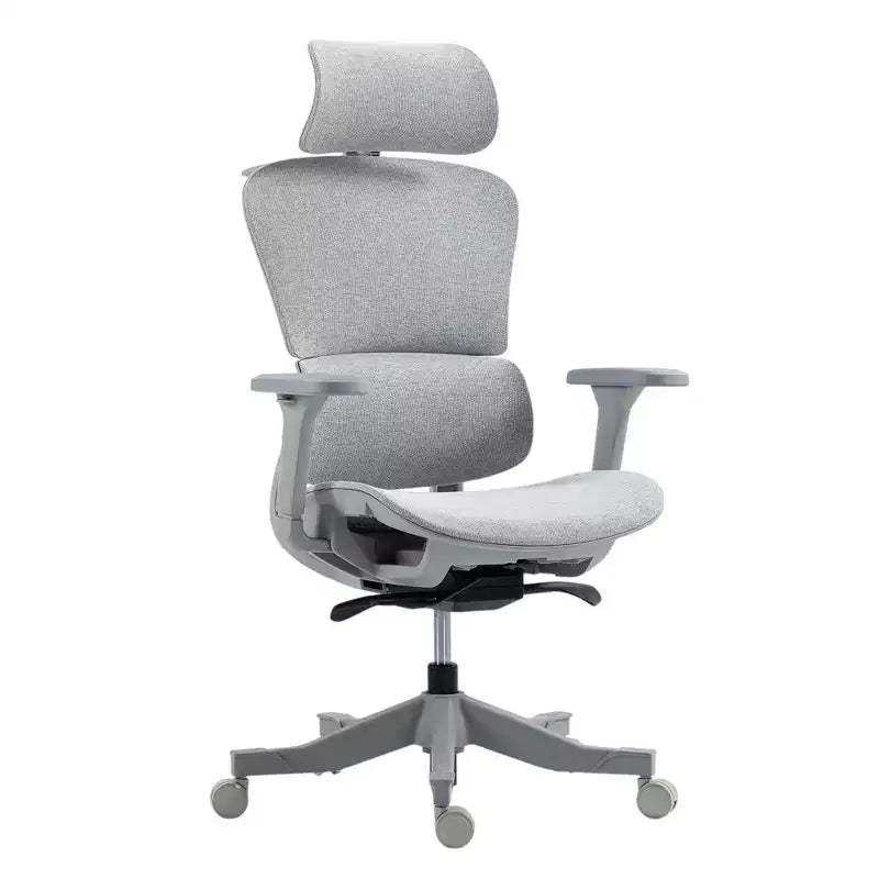 HomeRoots Set of Two Gray Adjustable Height Swivel Rolling Office Chair