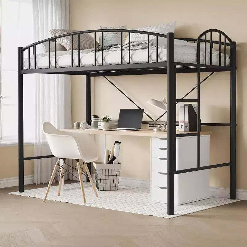 Acekool Twin Loft Bed - Space-Saving with Safety Rail
