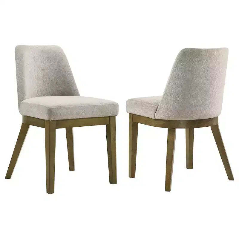 Coaster,Castlewood Upholstered Dining Side Chair Brown Oak (Set of 2)