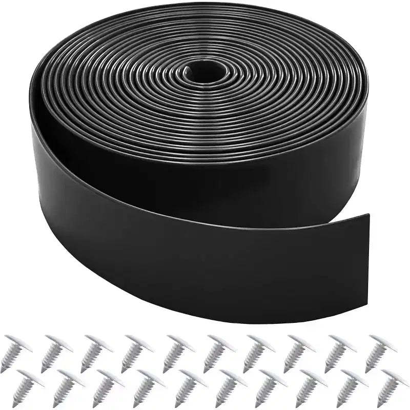 Summit Adventure Patio Chair Repair Kit  20ft Vinyl Straps (2 Wide) + 20 Rivets  for Outdoor Lounge & Lawn Furniture (Black)