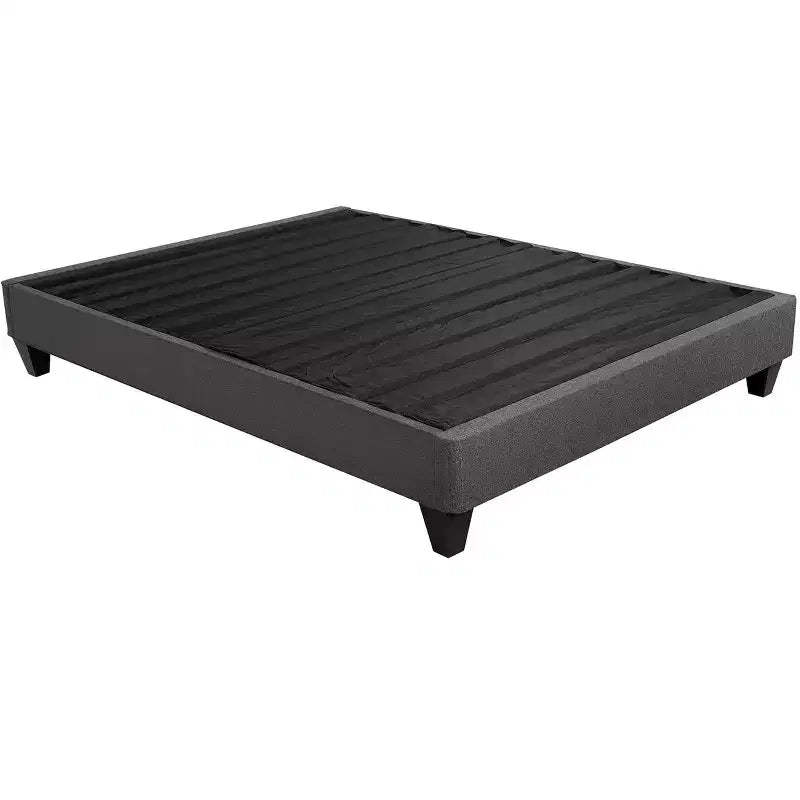 Speedy Dark Grey Upholstered Platform Bed Base