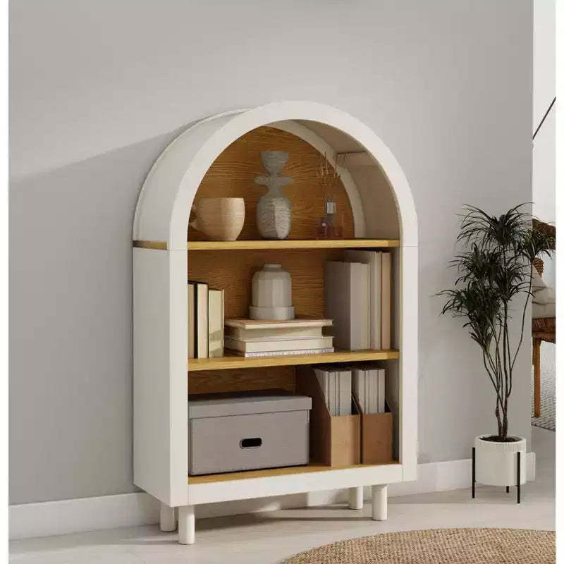GDFStudio Annabelle Modern 37.4 Arched 3-Tier Storage Bookcase