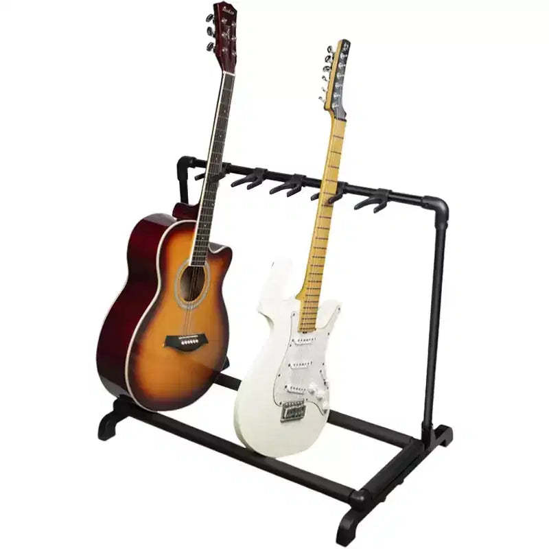 Multi Guitar Stand Rack, Folding Multiple Guitars Stand, Portable Guitar Holder, Guitar Display Holder for Guitar & Bass (5 Holder/7 Holder)