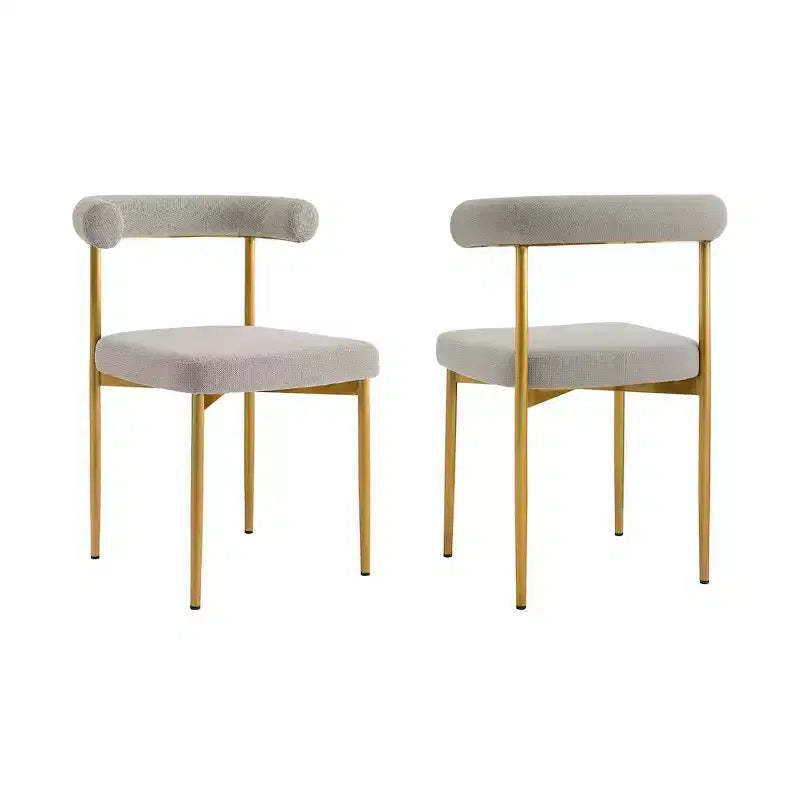 Armen Living,Shannon Dining Chair with Gold Brushed Stainless Steel