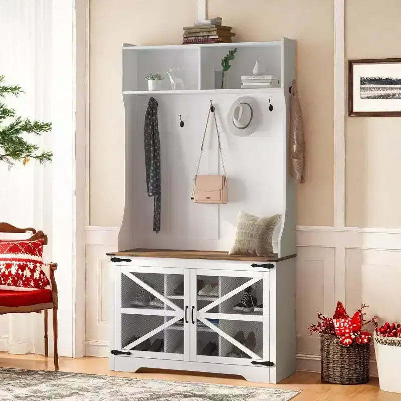 Corner Bookshelf, 6 Tier Industrial L-Shaped Bookcase with Wooden Shelves - Large Storage for Living Room Office